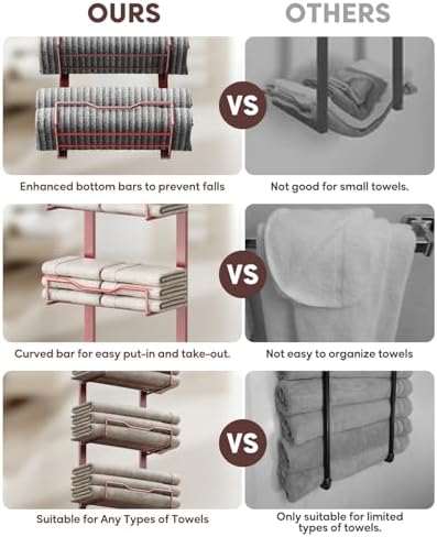 Aetyord Hanging Towel Racks for Bathroom Storage - Image 6