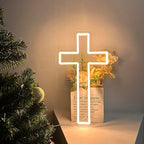 Cross Neon Sign, Jesus Led Neon Light for Wall Decor Home Bedroom USB Powered Light-Upside Down Cross Lights for Easter Christmas Wedding Decor - Image 2