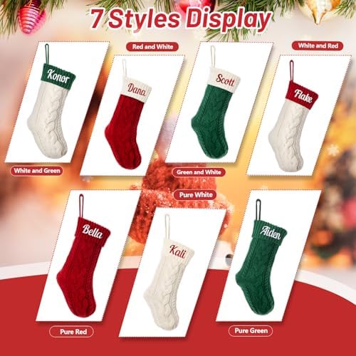 Personalized Christmas Stockings,Custom Stocking with Embroidered Name - Image 3