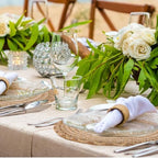 12 Pcs 15 Inch Round Burlap Woven Placemat Boho Jute Charger Bulk - Image 5