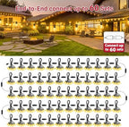 LAMPHOME 2PACK Yellow Outdoor String Lights, 26FT 13 G40 Gold Shatterproof Patio Lights, IP65 Waterproof Dimmable Connectable Globe LED Hanging Lights for Backyard, Bistro, Porch, Deck, Balcony - Image 6