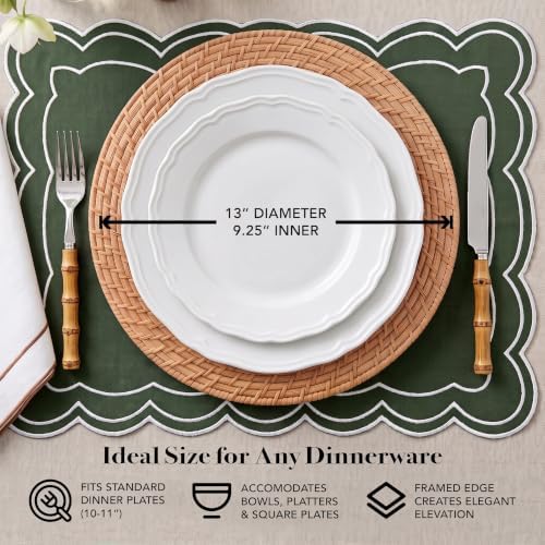 ChargeIt by Jay Rattan Charger Plates Hand Woven Round Harvest, 13" - 4 Set - Image 5