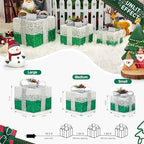 Set of 3 St Patricks Day Decorations Lighted Gift Boxes，Outdoor St Patrick's Day Decor,Plug-in 65 LED Light Up Present Boxes for Outdoor Home Yard Lawn Holiday Wedding Birthday Party Decor - Image 7