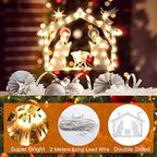 2 Pack Christmas Window Lighted Decorations,Christmas Window Silhouette Lights,Double Side Sign Lamp for Holiday Indoor Wall Door Glass Decorations,Polaris,Nativity - Image 4