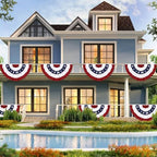 3PCS 3x6 Ft American Pleated Fan Flag, Patriotic Half Fan Bunting Flag - Image 5