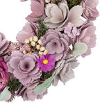 Northlight Wooden Floral Artificial Spring Wreath Dried Foliage 13.5" - Image 5