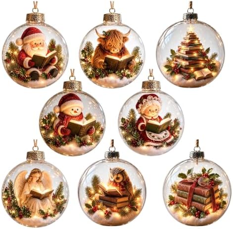 Glowing Christmas Story Ornaments, 8-Piece Light Up Mini Scene Set (Set G) by Unknown