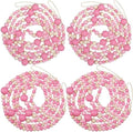 Bucherry 4 Pcs Christmas Wood Bead Garland 28.8 Feet, Pink, Natural by Bucherry