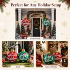 Inflatable Christmas Ornaments 2 Pack,24 Inch Giant Balls Front Porch Decor - Image 7