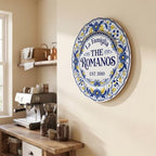 Personalized Family Name Sign, Custom Faux Ceramic Plate Wall Decor, "La Famiglia" Italian Tuscan Plaque, Flat MDF Board with Realistic 3D Print (Not Real Pottery), Mediterranean Kitchen Art - Image 4
