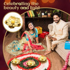 LemonRoad 6 Pcs Lotus Candle Holder Pooja Return Gifts, Layered Lotus - Image 3