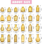 KOIUEYW Amber Gold Glass Bud Vases Set of 24, Vintage Small Vases for Flowers, Clear Crystal Mini Style in Bulk, Small Flower Glass for Centerpieces Wedding Decorations Home Party Decor - Image 7