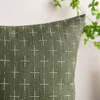 MIULEE Pack of 2 Decorative Vintage Burlap Linen Euro Sham Spring Throw Pillow Covers for Sofa Couch Bed 24x24 Inch Modern Farmhouse Pillowcase Rustic Woven Textured Cushion Cover Olive Green - Image 2