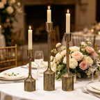 Cast Iron Taper Candle Holder Set, Antique Gold Finish, Rustic Style, Set of 2 (Antique Gold) - Image 3