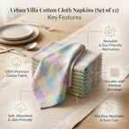Urban Villa Cloth Napkins Cotton 20x20 (Set of 12) Lagyp - Image 2