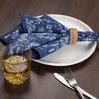 FINGERCRAFT Cloth Napkins Set of 12 Cotton Linen, 20x20 Inch, Marlo Thomas - Image 4