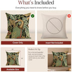 William Morris Black Peacock Woven Tapestry Throw Pillow Cover 18 X 18 in - Image 6