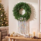 Norme 24 Inch Christmas Pine Wreath for Front Door,Silver Balls by Norme