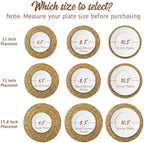 Colingmill 60 Sets 13.8 Inch Round Woven Placemats Bulk Farmhouse Boho - Image 3