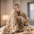 Battilo Faux Fur Throw Blanket for Couch, 60"x80", Double Side - Image 3