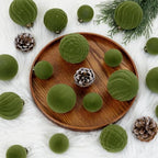 XmasExp 36PCS Velvet Christmas Ornaments Set Mixed Flocked Balls Ornaments Shatterproof Christmas Tree Decorations for Holiday,Party,Home（Green） - Image 4