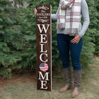 Personalized Welcome Sign for Front Door, Custom Welcome Sign for Porch Outdoor Welcome Home Decorations, 48"x8" PVC Sign (Design 7) - Image 6