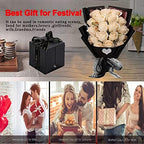 EIGHTOWN Roses Bouquet Artificial Flower - Preserved Red Rose Flowers with Love Necklace for Her - Unique Gifts Valentine's Day, Mother's Day, Thanksgiving, Birthday, Anniversary - Image 2