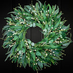 26" Large Farmhouse Eucalyptus Wreath for Front Door All Season by SOOSUBELWREATH