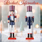 Blosssound 15" Christmas Baseball Nutcracker Wooden Sports Decor,Baseball A - Image 2
