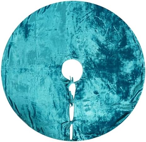 Sophia-Art Christmas Tree Skirt, Luxury Velvet Plush Skirt, Xmas Decoration Holiday Party Décor, Soft Velvet Home Décor Merry Christmas Party Christmas Tree Decorations (Turquoise,48 Inch) by Sophia-Art