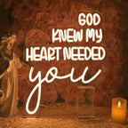 Horseneon God Knew My Heart Needed You Neon Sign Romantic Love Neon Light by Horseneon