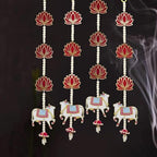 TIED RIBBONS 4 Pcs Kamdhenu Indian Hanging Decorations | Plastic, 2 feet | Lotus Wall Hanging for Backdrop Decoration, Diwali Decoration, Pooja, Mandir, Ganesh Chaturthi Decoration - Image 4