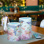 ALAZA Spring Hummingbird Flowers Flickering Flameless Candles Battery Operated with Remote Timer,Tea Light Candles LED Pillar Votive Candles Set of 2 for Outdoor Indoor Decorations - Image 6
