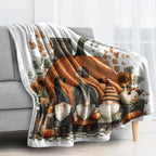Fall Gnome Blanket, Autumn Pumpkin Fleece Throw Blanket Twin Size for Couch Bed Sofa, Thanksgiving Blankets and Throws, Decor & Gifts, Super Soft Plush Flannel Blanket, 60x80 - Image 2