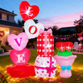 Valentine Inflatables Outdoor Decorations 6 FT Valentine's Day Inflatable Love Gift Box Bouquet Blow Up Decor with LED Lights for Yard,Lawn,Garden Romantic Gifts by Stegosaurus