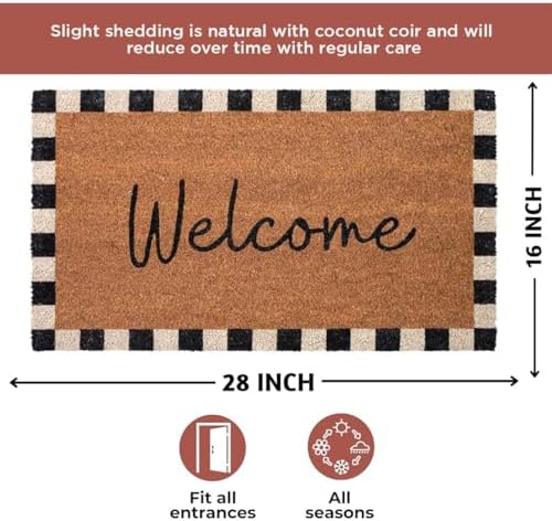 Folkulture Door Mat, Welcome Mat, Welcome Matt Outdoor Doormats - 16" x 28" - Image 2