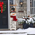 Glitzhome 42 Inch Wooden Snowman Welcome Wall Sign for Front Door Porch Farmhouse Christmas Snowman Wall Hanging Sign Primitive Porch Sign for Christmas Festivals by Glitzhome