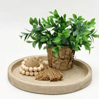 Vanselia Decorative Table Tray Round Trays Home Decor Cement (11.8" Retro) - Image 7