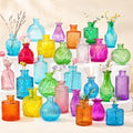 42 Pcs Colorful Glass Bud Vase Small Vintage Vases for Centerpieces by Tuneya