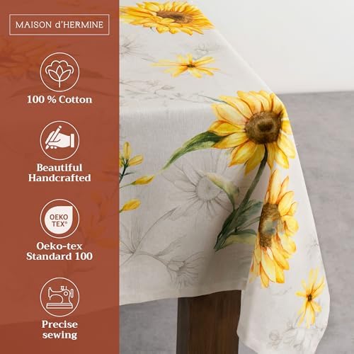 Maison d' Hermine Table Cloth Rectangle Table Reusable 100% Cotton 60"x108" - Image 2