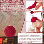 36 Pcs Christmas Balls Ornaments for Ceiling, Wine Red Velvet - Image 3