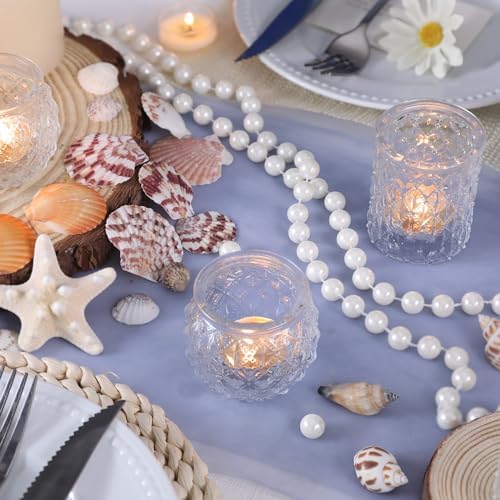 DARJEN Clear Votive Candle Holders Set of 36- Round Glass Candle Holders Bulk for Tea Light Candle, Embossed Candle Votives for Wedding Centerpiece, Various Parties & Home Decor (Pack of 4) - Image 4