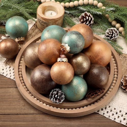 Yunlly 18 Pcs Neutral Christmas Ornaments Rustic Vintage Xmas Tree Decor by Yunlly