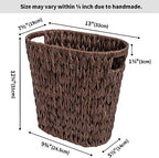 GRANNY SAYS Bedroom Trash Can, Wicker Waste Basket for Bathroom, Brown - Image 2