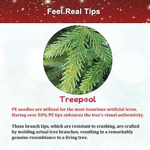 Treepool 3FT Tabletop Artificial Christmas Tree, 209 PE Tips, Unlit, Office - Image 2