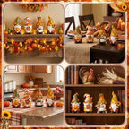 Simgoing 4 Pcs Fall Gnomes Decoration for Home Thanksgiving Gnome Figurines - Image 5