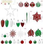 SHareconn 106 PCS Christmas Ball Ornaments for Christmas Tree Decorations - Image 2