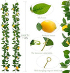 4Pcs Artificial Lemon Garland with Fruits, 24FT Fake Yellow Lemon Vines - Image 4