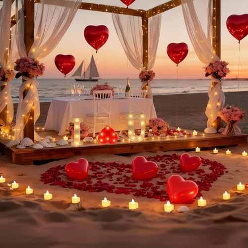Wondise I Love U Light Up Letters, I Love U Sign Proposal Decorations - Image 5