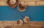 Solino Home 100% Pure Linen Dining Table Runner Teal, Athena 14 x 132 in - Image 3
